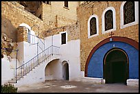 Courtyard inside the Mar Saba Monastery. West Bank, Occupied Territories (Israel)