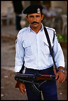 Palestinian Policeman, Jericho. West Bank, Occupied Territories (Israel)