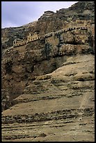 Monastery perched on the side of a steep clif. West Bank, Occupied Territories (Israel) (color)