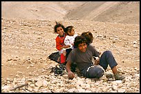 Bedouin children playing, Judean Desert. West Bank, Occupied Territories (Israel)