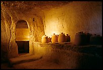 Jars in underground chamber, Avdat. Negev Desert, Israel (color)