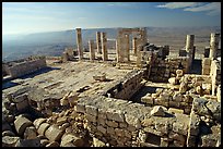 Ruins of the Nabatean Acropolis sitting on a hill, Avdat. Negev Desert, Israel ( color)