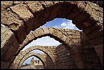 Ancient arches, Crusader City,  Caesarea. Israel ( color)