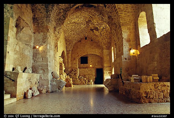 Subtaerranean Crusader City, Akko (Acre). Israel (color)