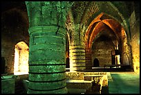 Huge columns in the Knights Hospitalliers quarters, Akko (Acre). Israel