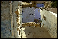 Walls and alley in the old city of Safed (Tzfat). Israel