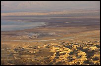 South End of the Dead Sea seen from Masada. Israel