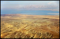 Dead Sea and Jordan seen from Masada. Israel (color)