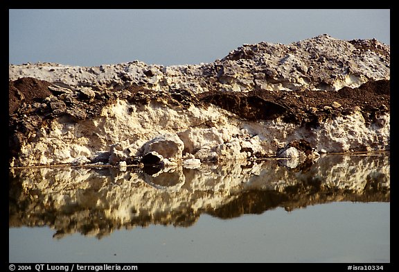 Salt formations reflected in the Dead Sea. Israel (color)