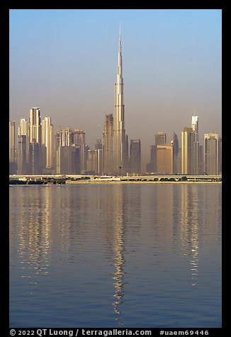Downtown skyline wtih Burj Khalifa. United Arab Emirates (color)