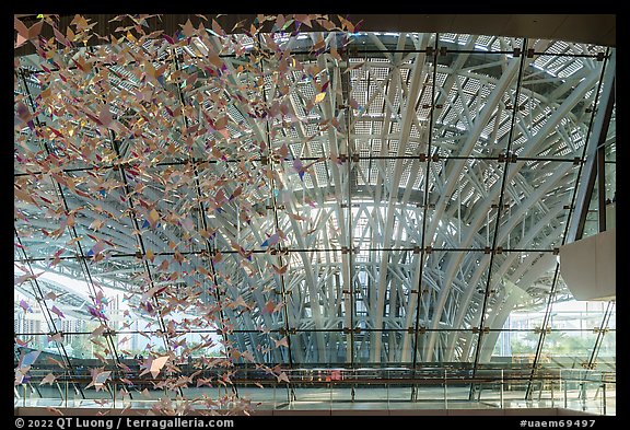 Looking out of the Sustainability Pavilion. Expo 2020, Dubai, United Arab Emirates (color)