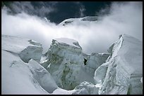 Seracs below Monte Rosa, Switzerland.  ( color)