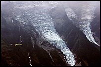 The Bossons glacier, the highest icefall in the Alps. Alps, France (color)