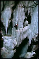 Tuan soloes at Pont de la Serre falls. Alps, France ( color)