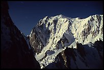 East Face of Mont-Blanc at night, Italy.