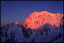 East Face of Mont-Blanc at sunrise, Italy. (color)