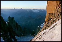 Base of the Central Pilar of Freney, Mont-Blanc, Italy.  ( color)