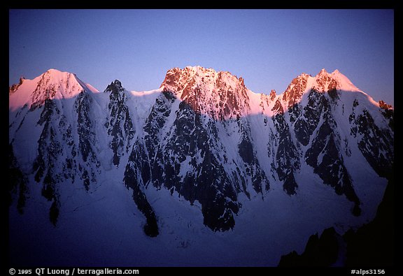 North side of the Courtes-Verte ridge. Alps, France