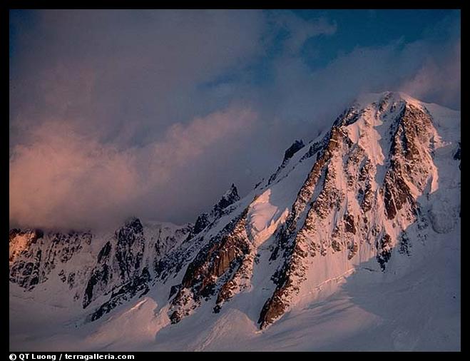 North face of Les Courtes. Alps, France