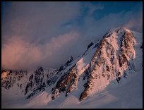 North face of Les Courtes. Alps, France (color)