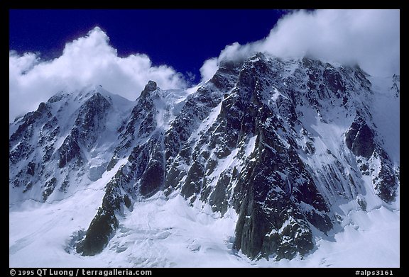 North face of Les Droites. Alps, France