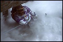 Climbing a gully on Mt Gelas, Maritime Alps, France.  ( color)