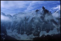 North Face of Aiguille du Midi, Mont-Blanc range. Alps, France