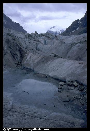 Glacial pool in Mer de Glace. Alps, France (color)