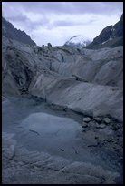 Glacial pool in Mer de Glace. Alps, France