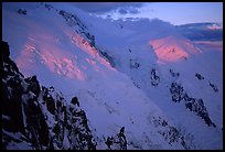 North Face of Mont-Blanc and Dome du Gouter, France. (color)