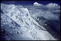 The Bossons glacier, the highest icefall in the Alps. Alps, France ( color)