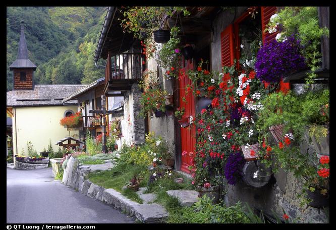 Quaint village of Le Tour, Chamonix Valley, Alps, France.