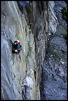 Chance encounters, a party follows us on Zodiac. El Capitan, Yosemite, California