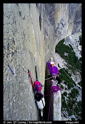 Above Texas Flake. El Capitan, Yosemite, California (color)