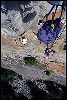 Starting the West Face of the Leaning Tower. Leaning Tower, Yosemite, California