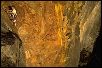 Cleaning the final pitch. Leaning Tower, Yosemite, California (color)