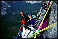 Bivy on Tapir ledge. Washington Column, Yosemite, California ( color)