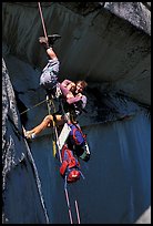 Having some fun 3000 feet above the deck. Yosemite, California ( color)