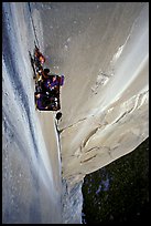 Portaledge bivy on the Dihedral wall. Yosemite, California (color)