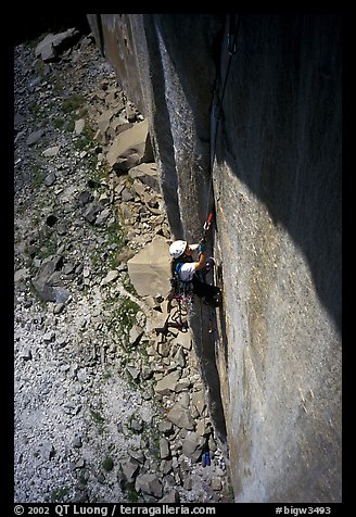 First pitch. El Capitan, Yosemite, California