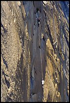 Hauling on  Mescalito, El Capitan. Yosemite, California