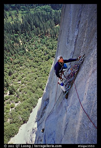 Valerio Folco takes a break from hauling bags. El Capitan, Yosemite, California