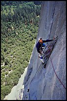 Valerio Folco takes a break from hauling bags. El Capitan, Yosemite, California