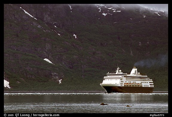 Cruise ship, East arm. Glacier Bay National Park, Alaska