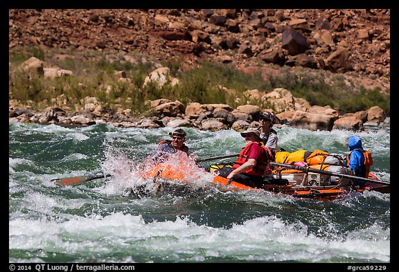 Rafting whitewater rapids. Grand Canyon National Park, Arizona