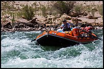 Raft in rapids. Grand Canyon National Park, Arizona