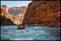 Rafts in rapids, Marble Canyon. Grand Canyon National Park, Arizona