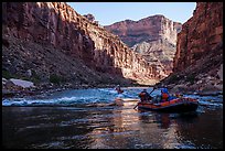 Rafts before rapids, Marble Canyon. Grand Canyon National Park, Arizona