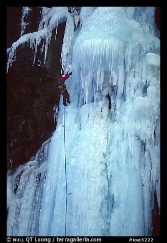 Stalactite of the Moulins Falls, La Grave. Alps, France (color)