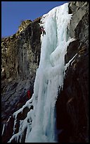 Stalactite of the Moulins Falls, La Grave. Alps, France (color)